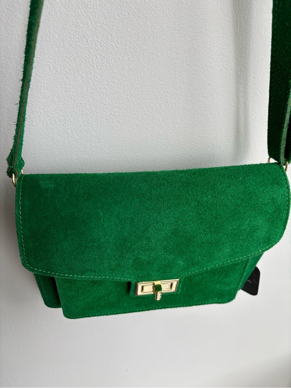 Green Italian Leather Crossbody Bag - Classic Women’s Shoulder Bag